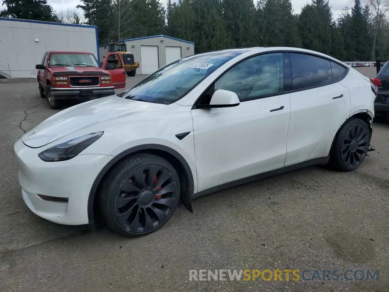 1 Photograph of a damaged car 7SAYGDEF4NF518109 TESLA MODEL Y 2022