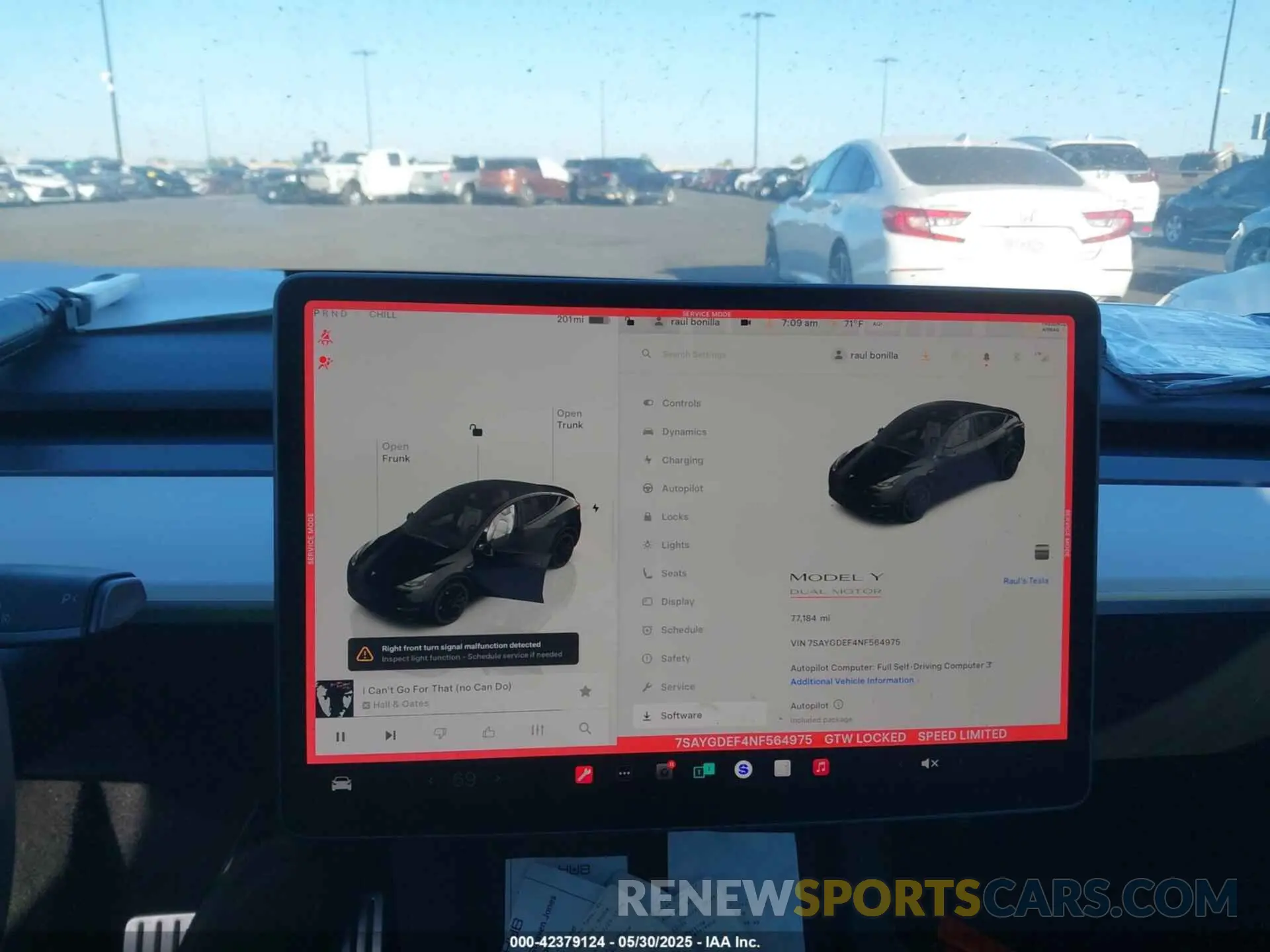 7 Photograph of a damaged car 7SAYGDEF4NF564975 TESLA MODEL Y 2022