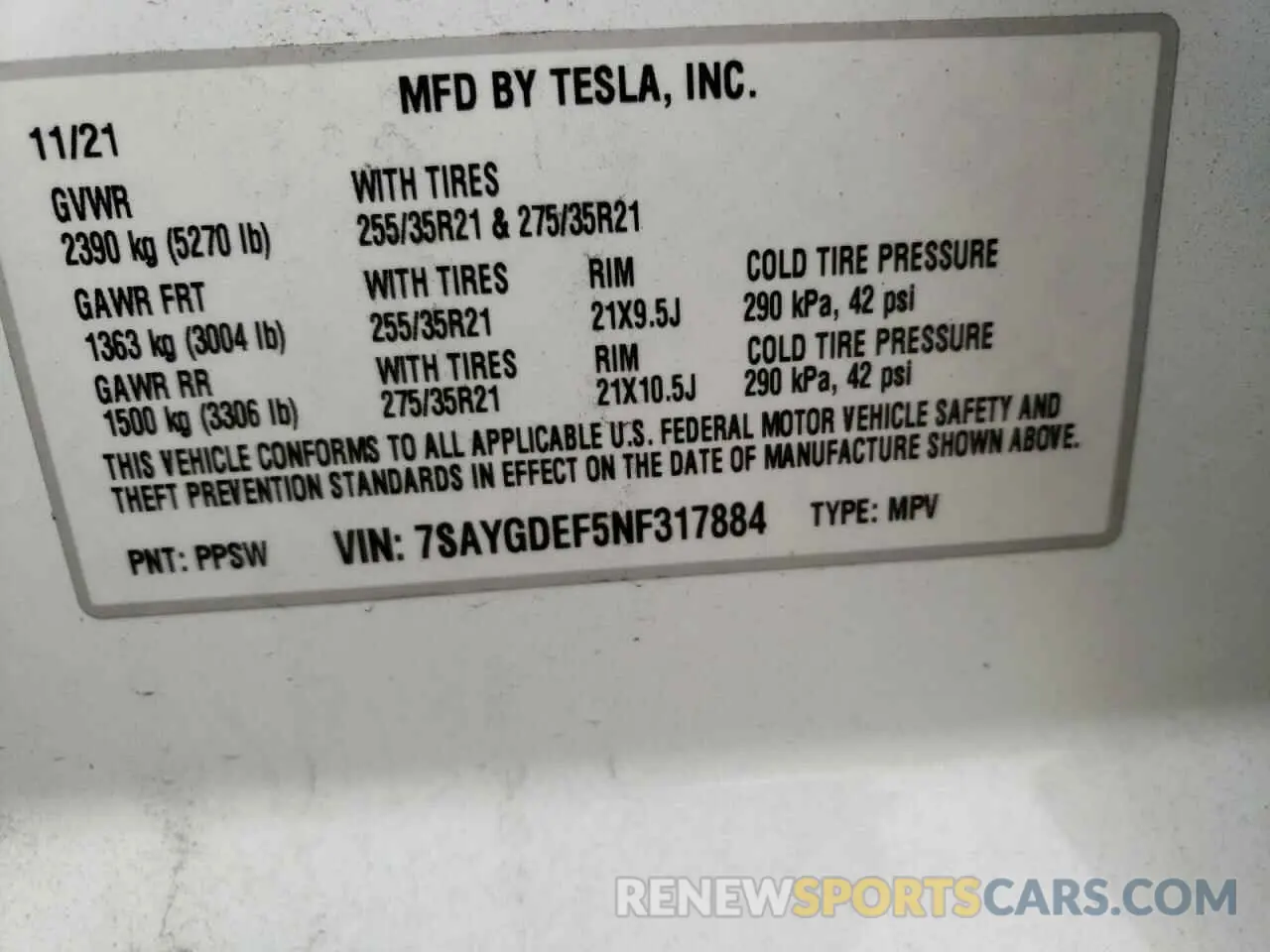 12 Photograph of a damaged car 7SAYGDEF5NF317884 TESLA MODEL Y 2022
