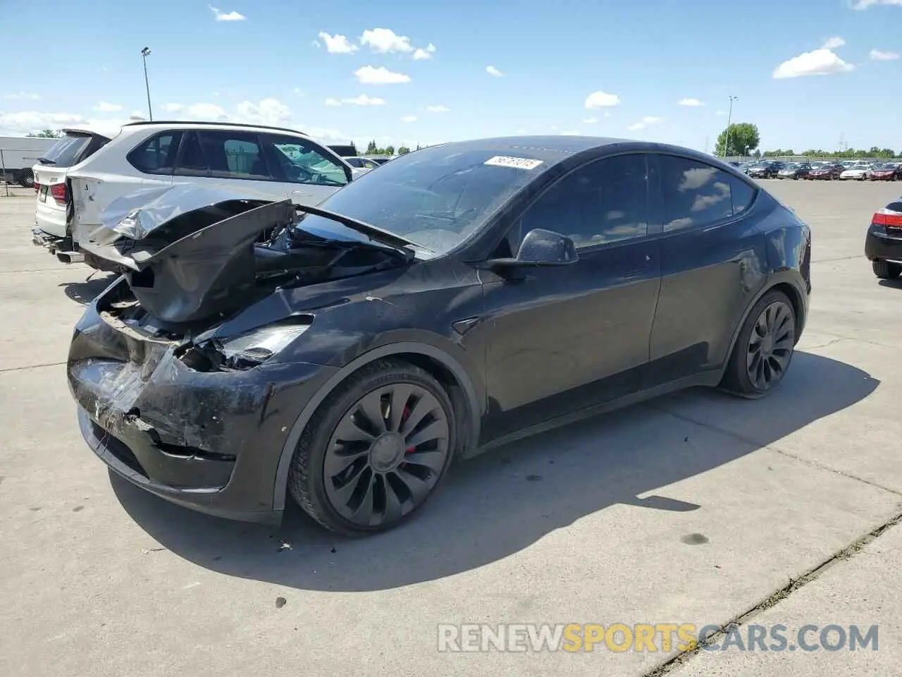 1 Photograph of a damaged car 7SAYGDEF5NF343708 TESLA MODEL Y 2022