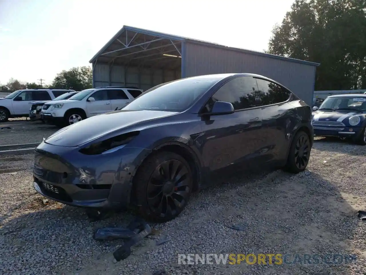 1 Photograph of a damaged car 7SAYGDEF5NF378264 TESLA MODEL Y 2022