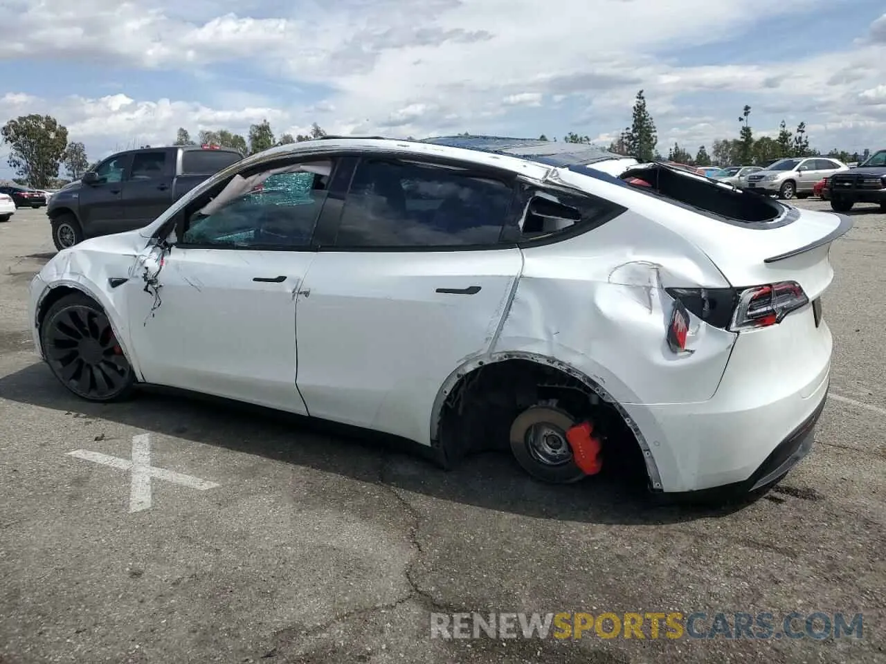 2 Photograph of a damaged car 7SAYGDEF5NF381195 TESLA MODEL Y 2022