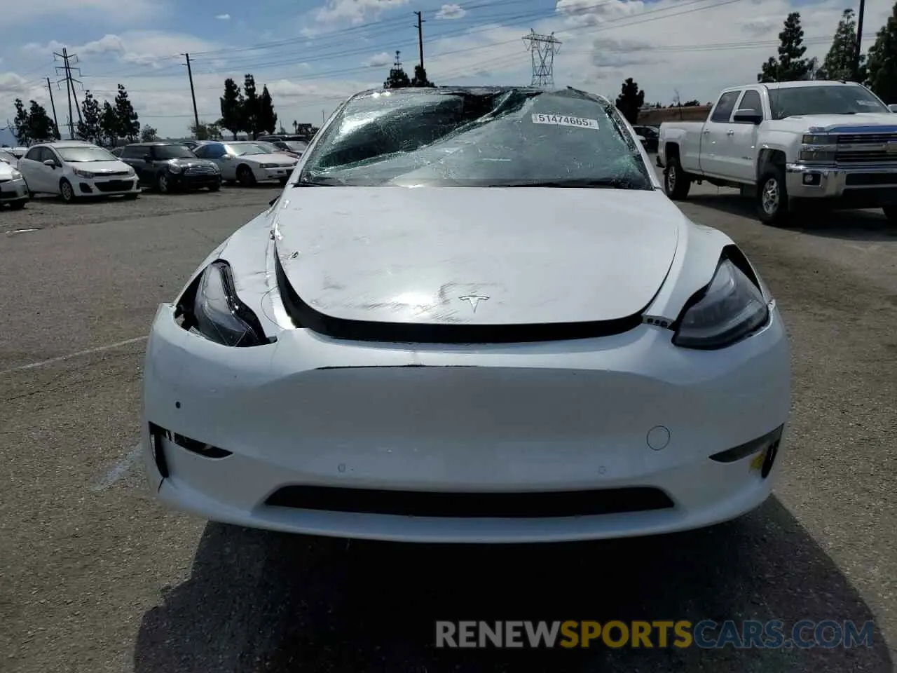 5 Photograph of a damaged car 7SAYGDEF5NF381195 TESLA MODEL Y 2022