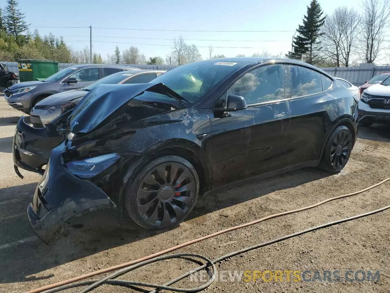 1 Photograph of a damaged car 7SAYGDEF5NF515610 TESLA MODEL Y 2022