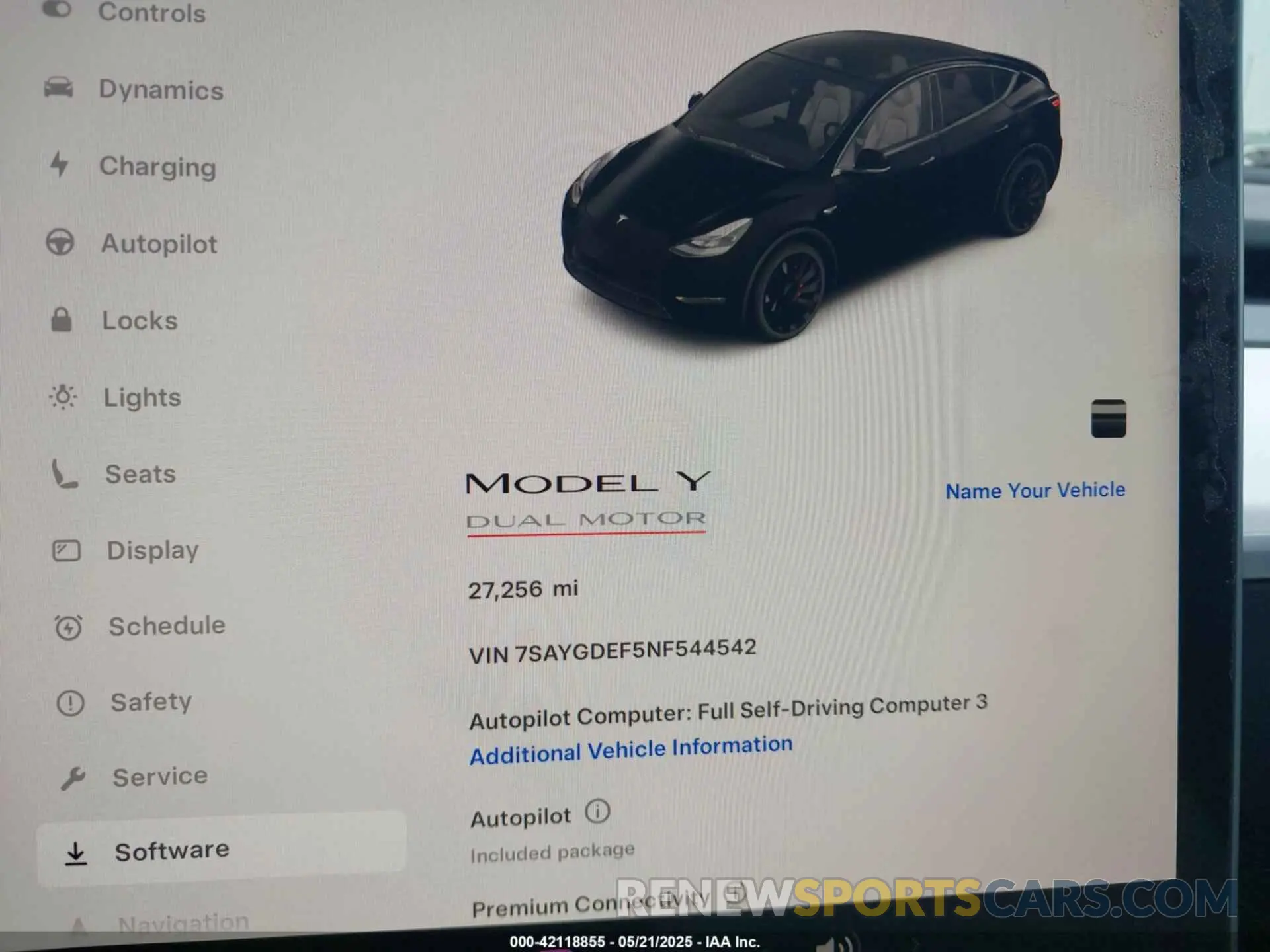 7 Photograph of a damaged car 7SAYGDEF5NF544542 TESLA MODEL Y 2022