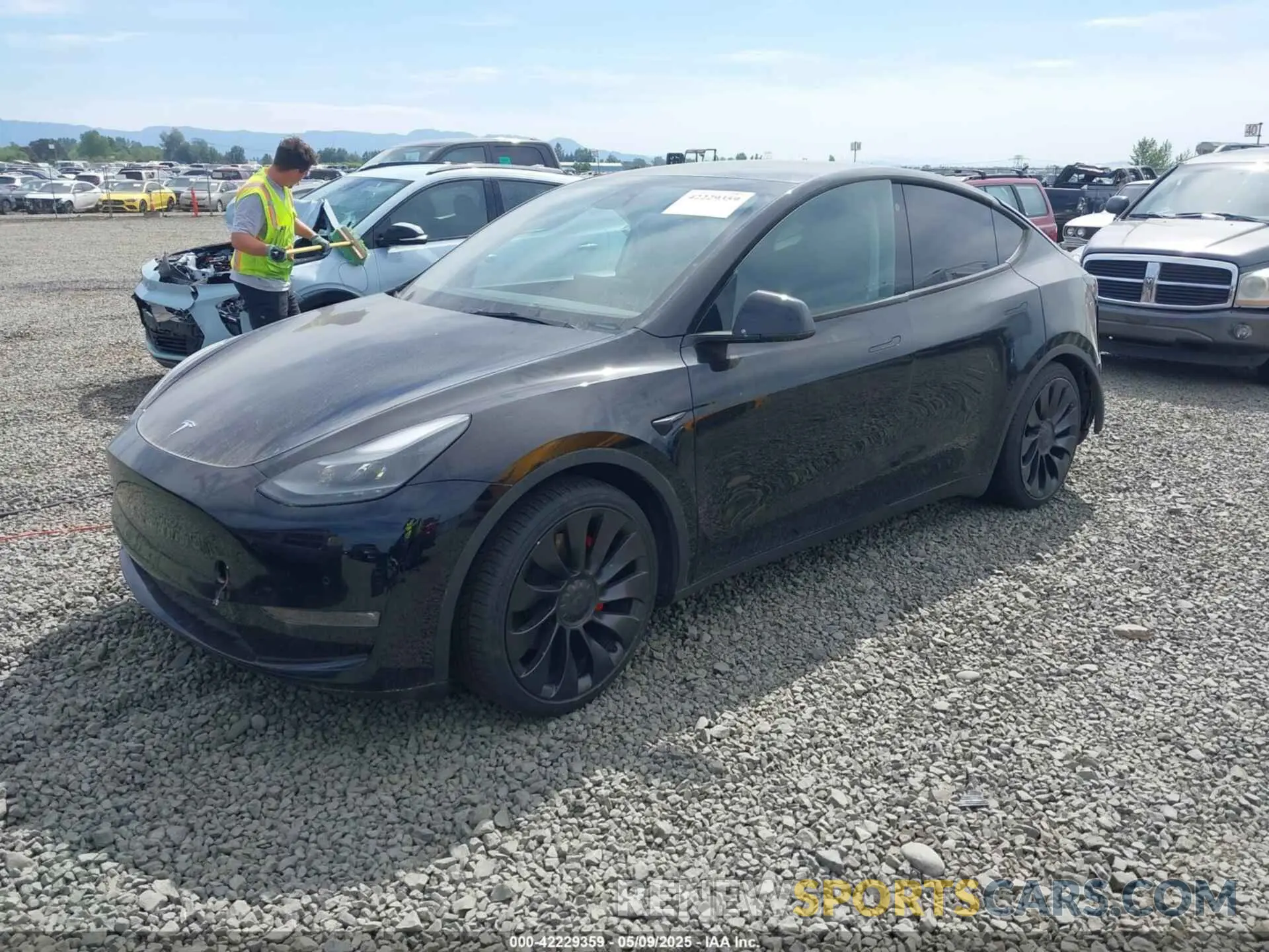 2 Photograph of a damaged car 7SAYGDEF5NF546680 TESLA MODEL Y 2022