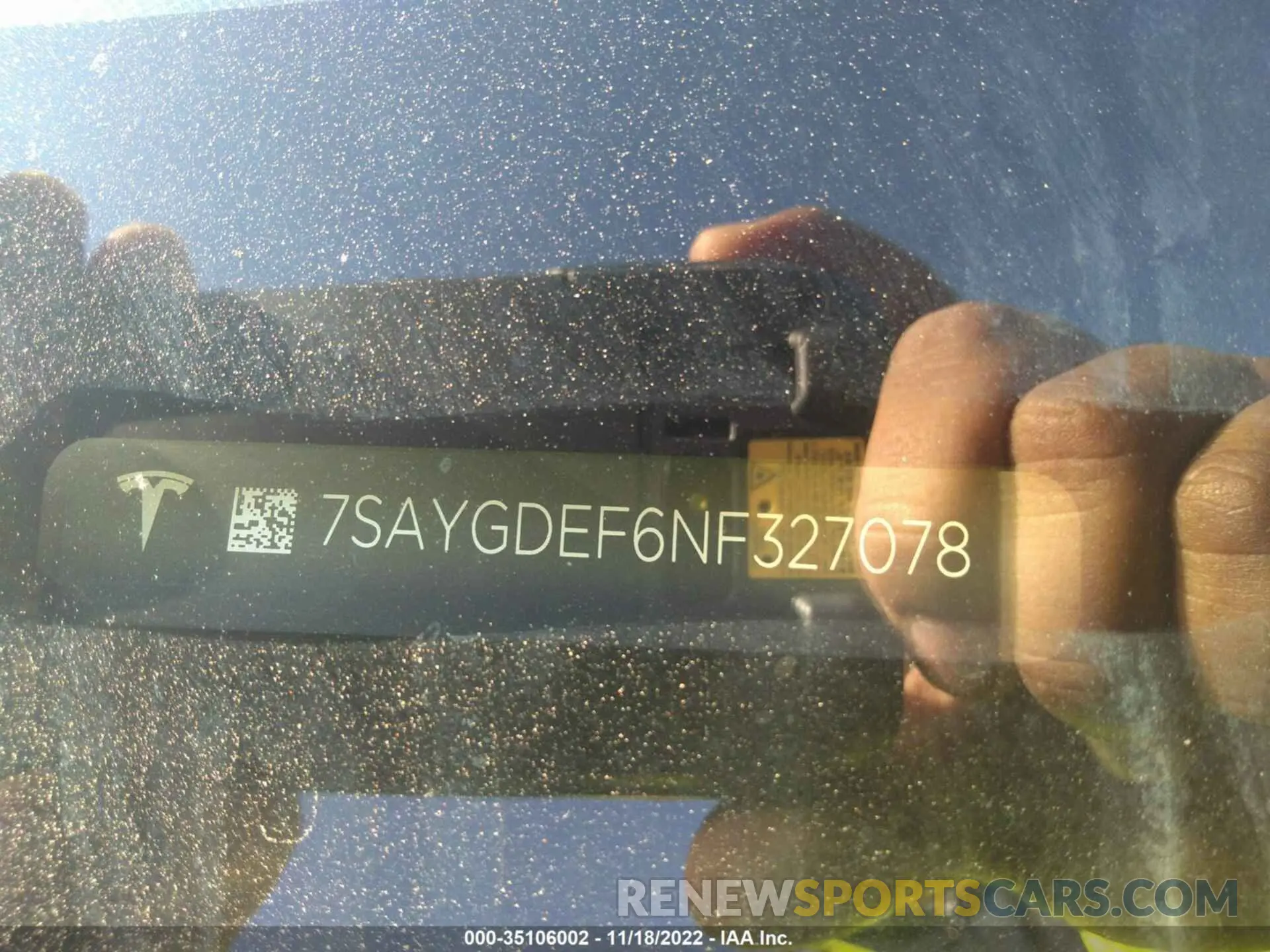 9 Photograph of a damaged car 7SAYGDEF6NF327078 TESLA MODEL Y 2022