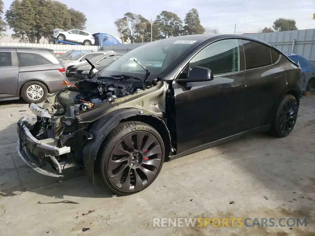 1 Photograph of a damaged car 7SAYGDEF6NF342051 TESLA MODEL Y 2022