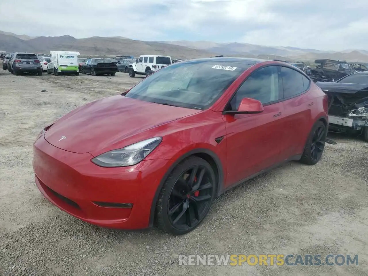 1 Photograph of a damaged car 7SAYGDEF6NF345323 TESLA MODEL Y 2022
