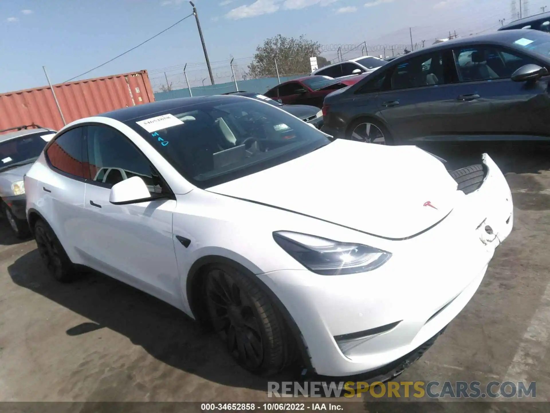 1 Photograph of a damaged car 7SAYGDEF6NF398264 TESLA MODEL Y 2022