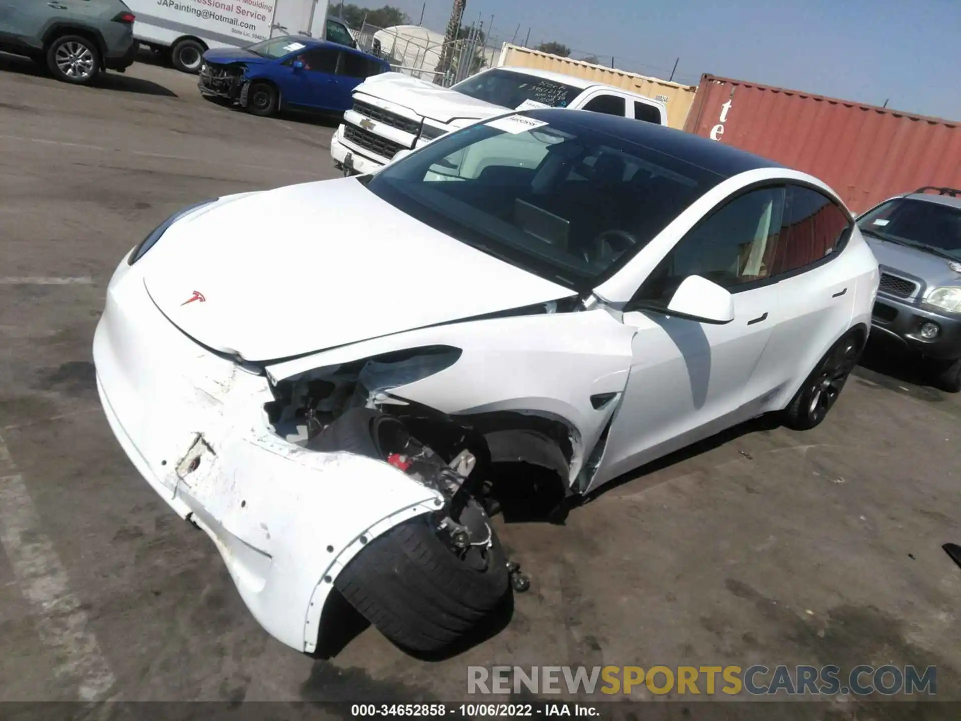 2 Photograph of a damaged car 7SAYGDEF6NF398264 TESLA MODEL Y 2022