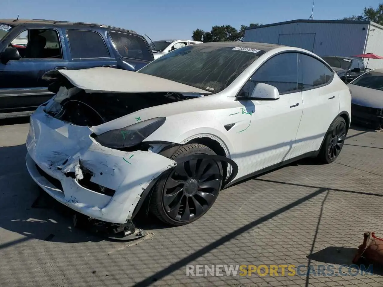 1 Photograph of a damaged car 7SAYGDEF6NF400031 TESLA MODEL Y 2022