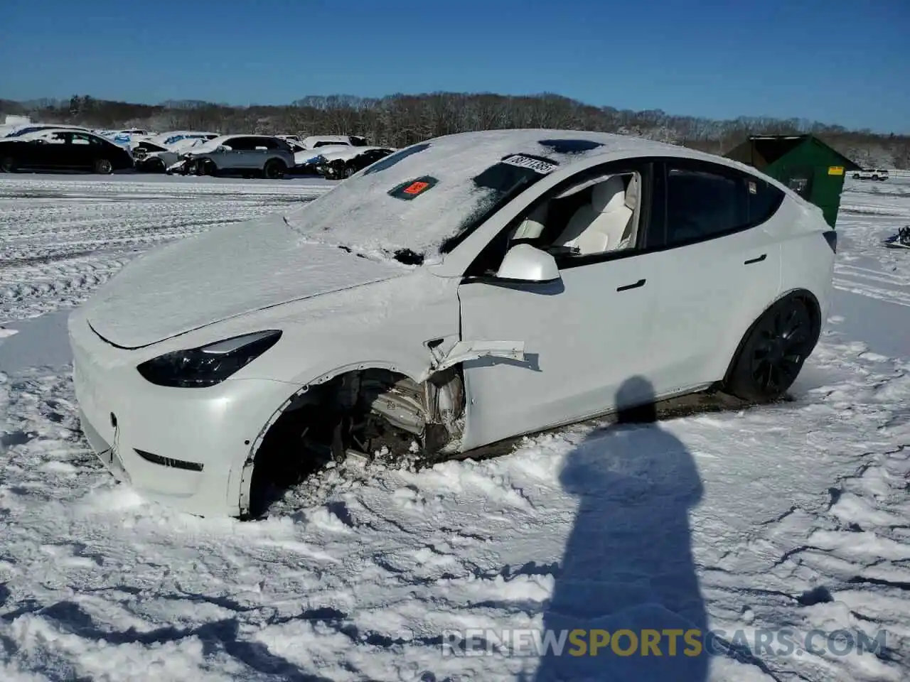 1 Photograph of a damaged car 7SAYGDEF6NF416360 TESLA MODEL Y 2022