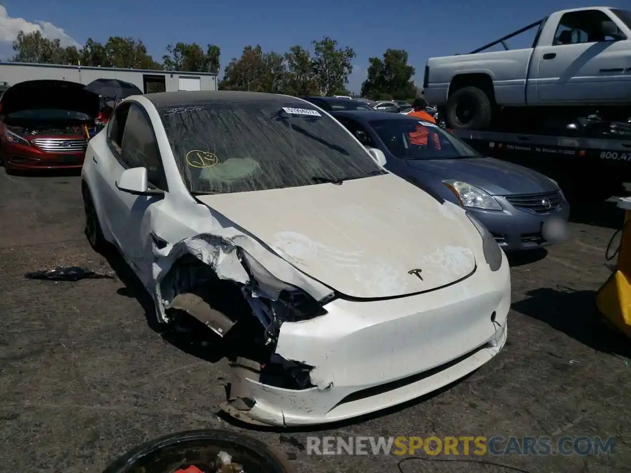 1 Photograph of a damaged car 7SAYGDEF6NF438245 TESLA MODEL Y 2022