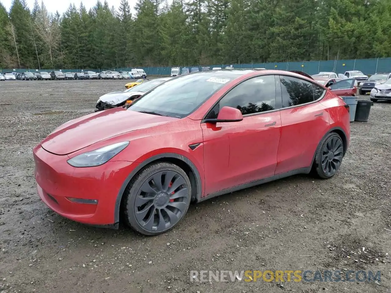 1 Photograph of a damaged car 7SAYGDEF6NF542413 TESLA MODEL Y 2022