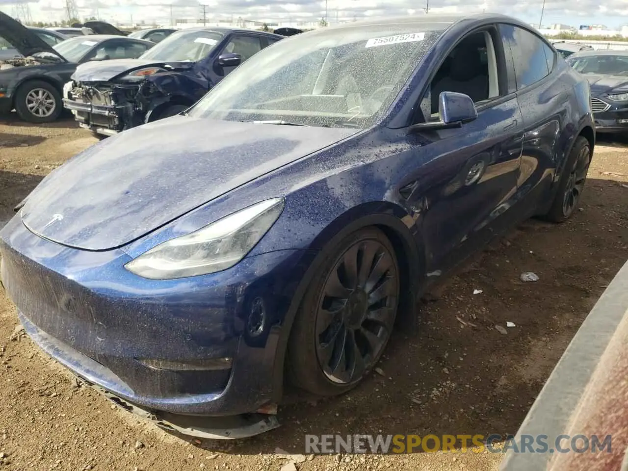 1 Photograph of a damaged car 7SAYGDEF6NF554061 TESLA MODEL Y 2022