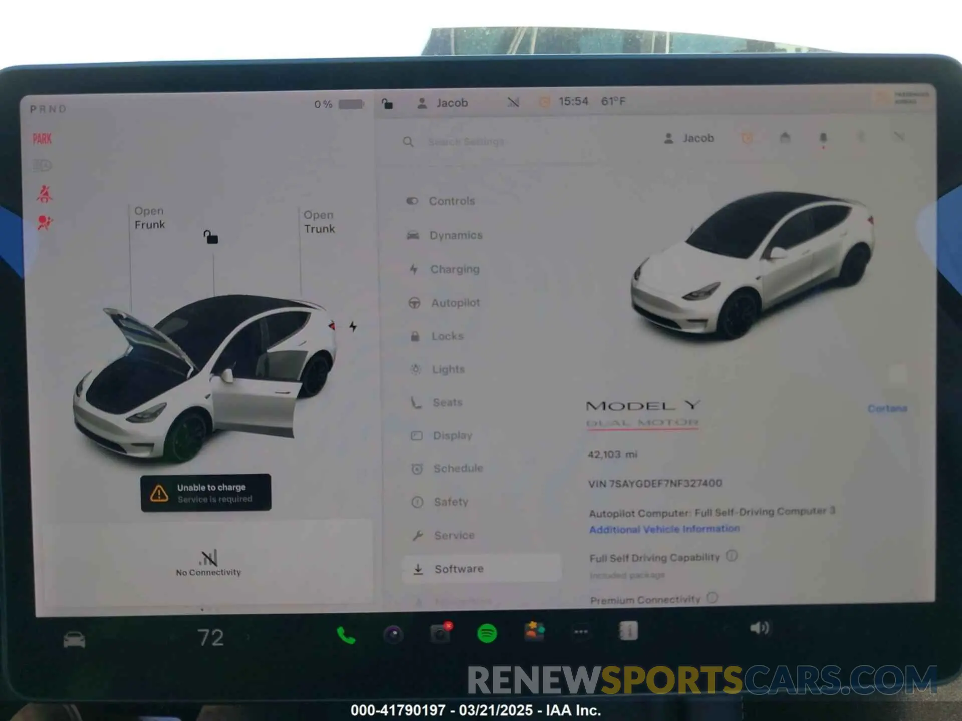 19 Photograph of a damaged car 7SAYGDEF7NF327400 TESLA MODEL Y 2022