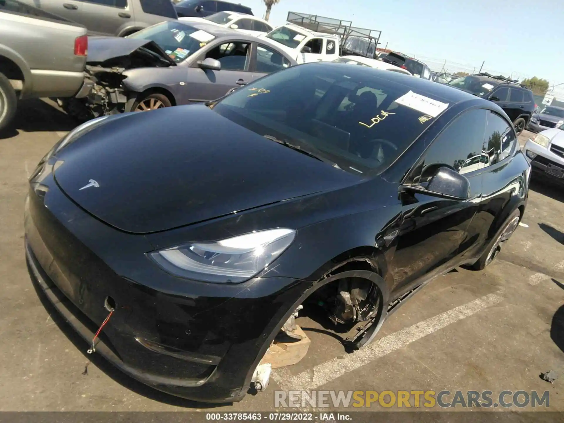 2 Photograph of a damaged car 7SAYGDEF7NF343094 TESLA MODEL Y 2022