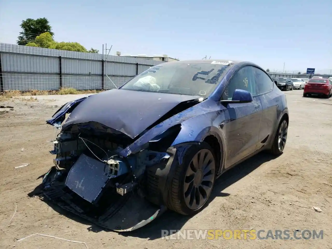 2 Photograph of a damaged car 7SAYGDEF7NF403777 TESLA MODEL Y 2022