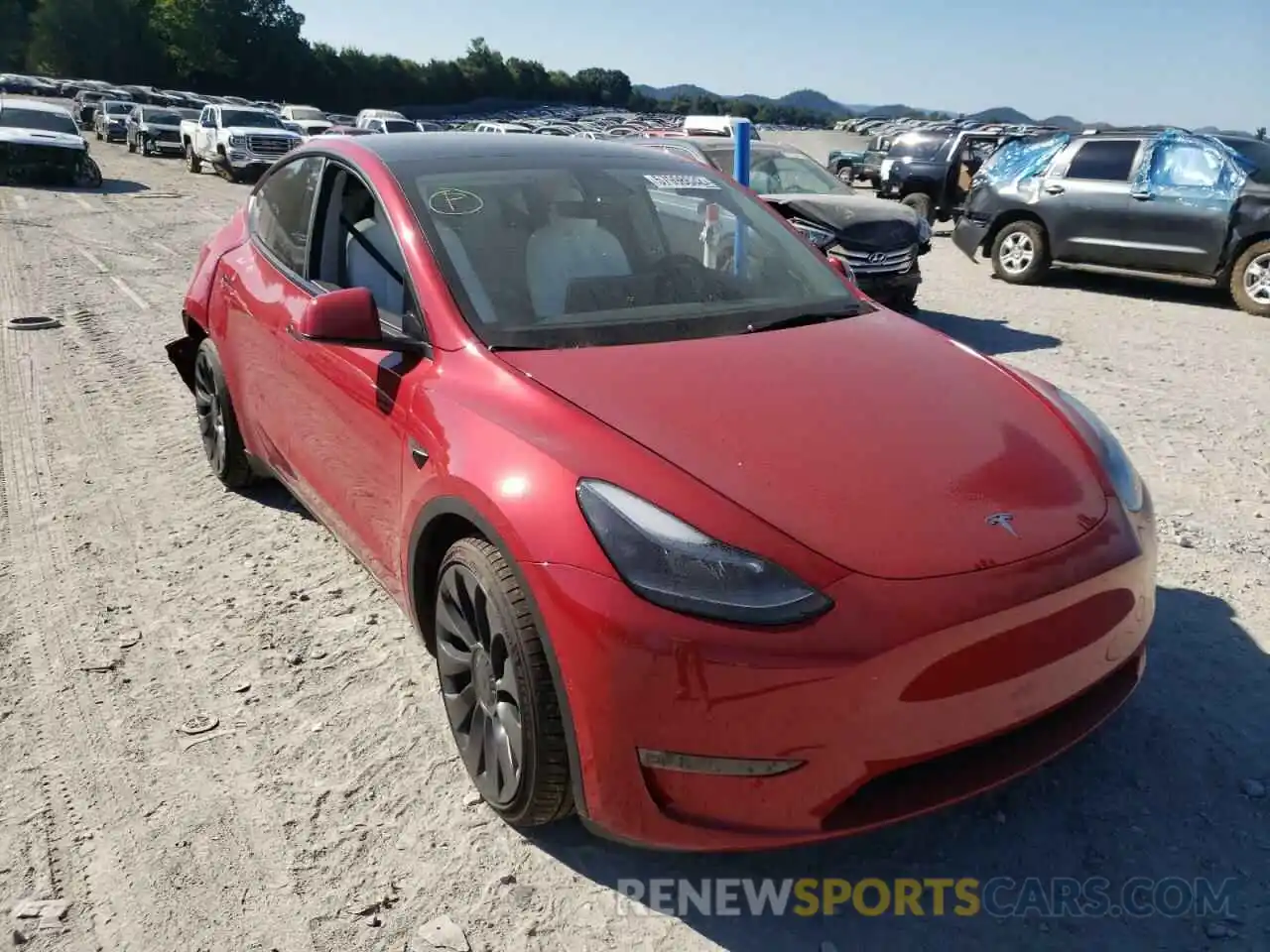 1 Photograph of a damaged car 7SAYGDEF7NF441879 TESLA MODEL Y 2022