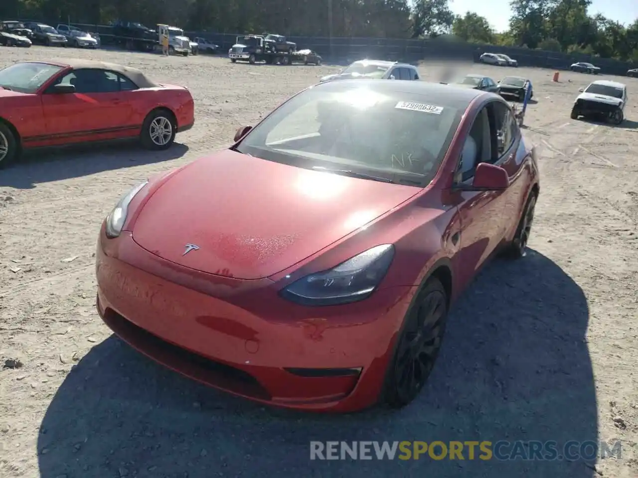 2 Photograph of a damaged car 7SAYGDEF7NF441879 TESLA MODEL Y 2022