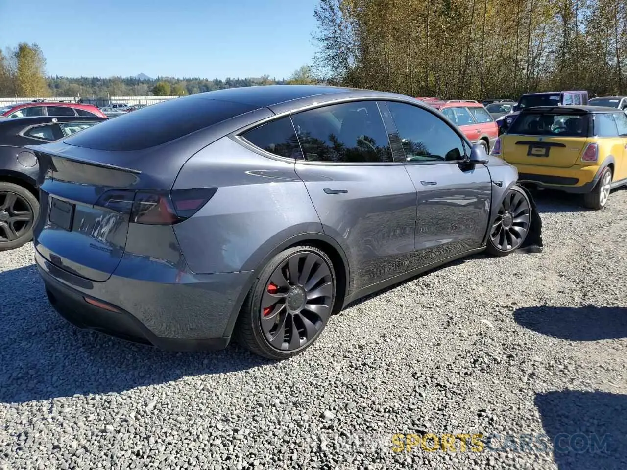 3 Photograph of a damaged car 7SAYGDEF7NF463302 TESLA MODEL Y 2022