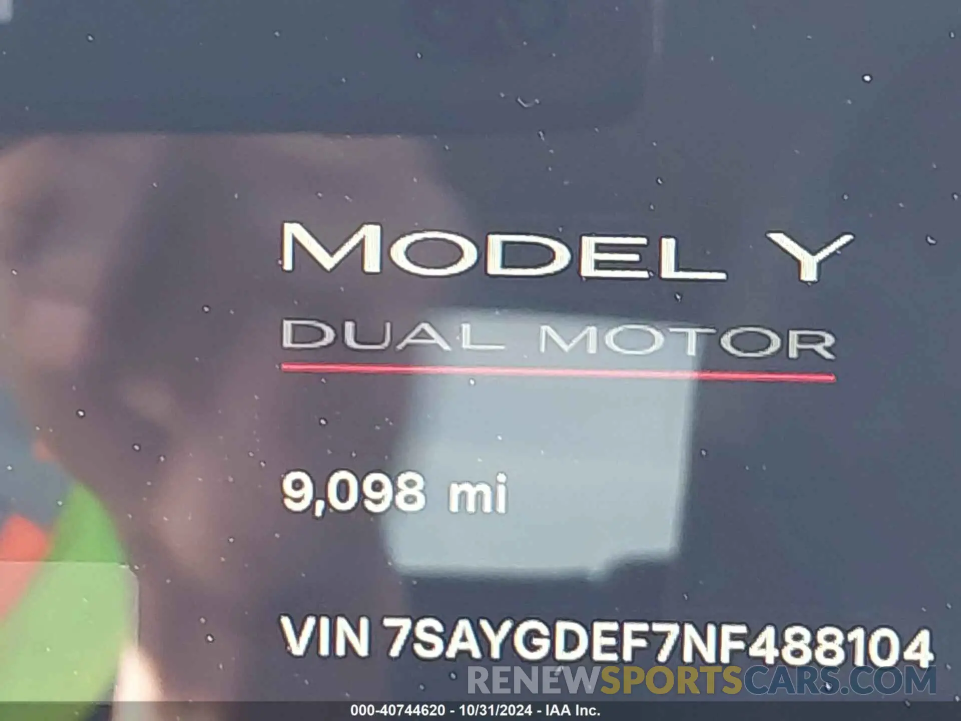 15 Photograph of a damaged car 7SAYGDEF7NF488104 TESLA MODEL Y 2022