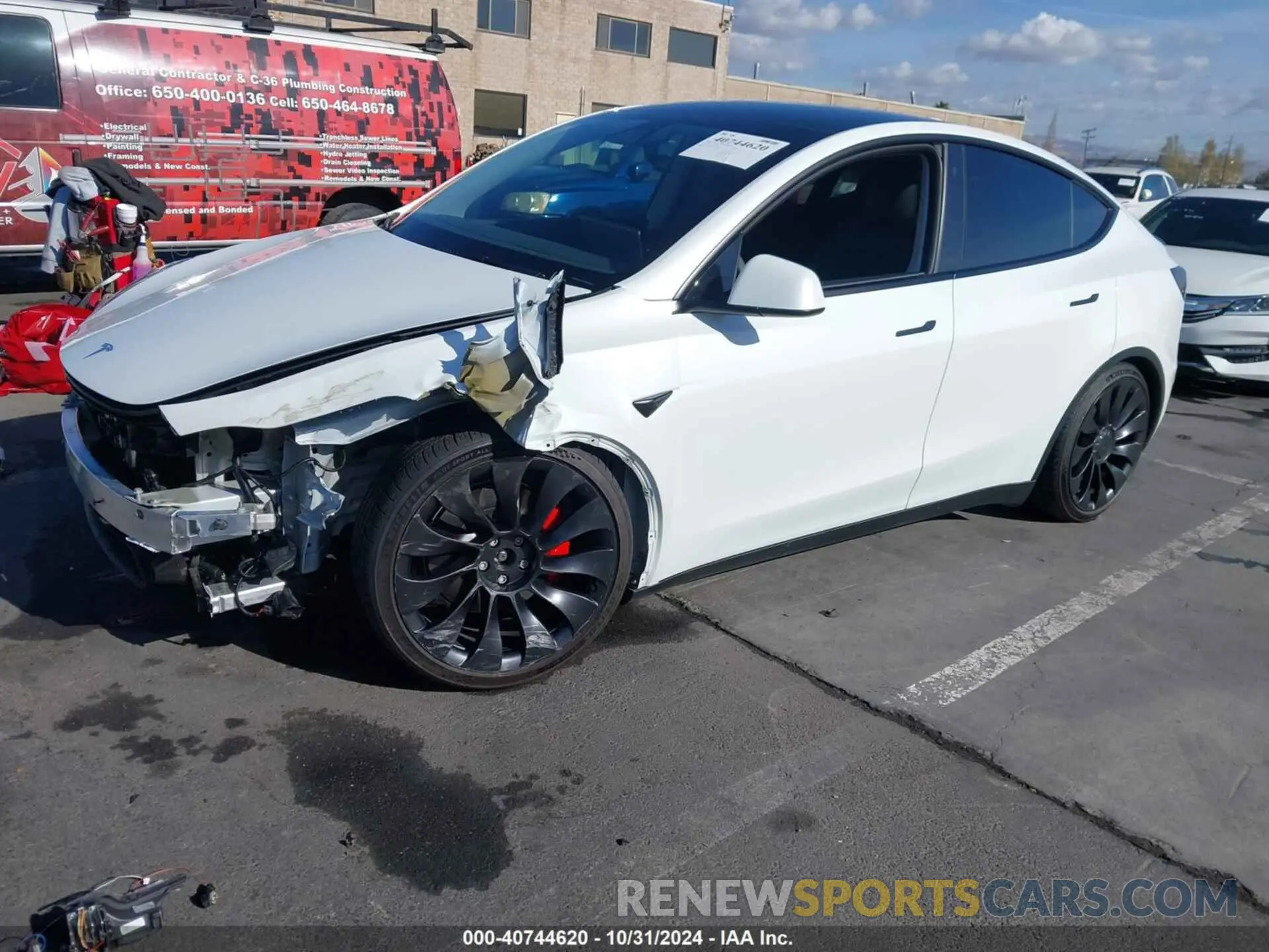 2 Photograph of a damaged car 7SAYGDEF7NF488104 TESLA MODEL Y 2022