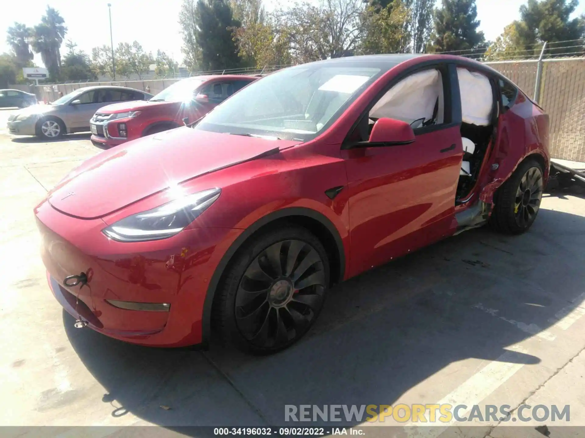 2 Photograph of a damaged car 7SAYGDEF7NF488264 TESLA MODEL Y 2022