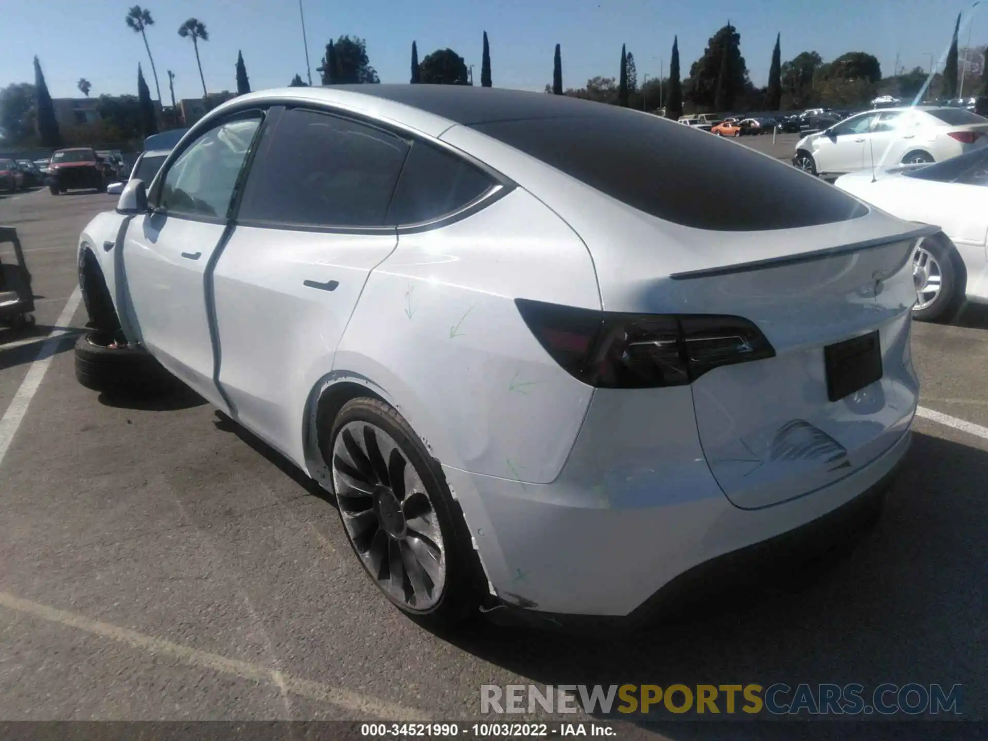 3 Photograph of a damaged car 7SAYGDEF7NF489656 TESLA MODEL Y 2022