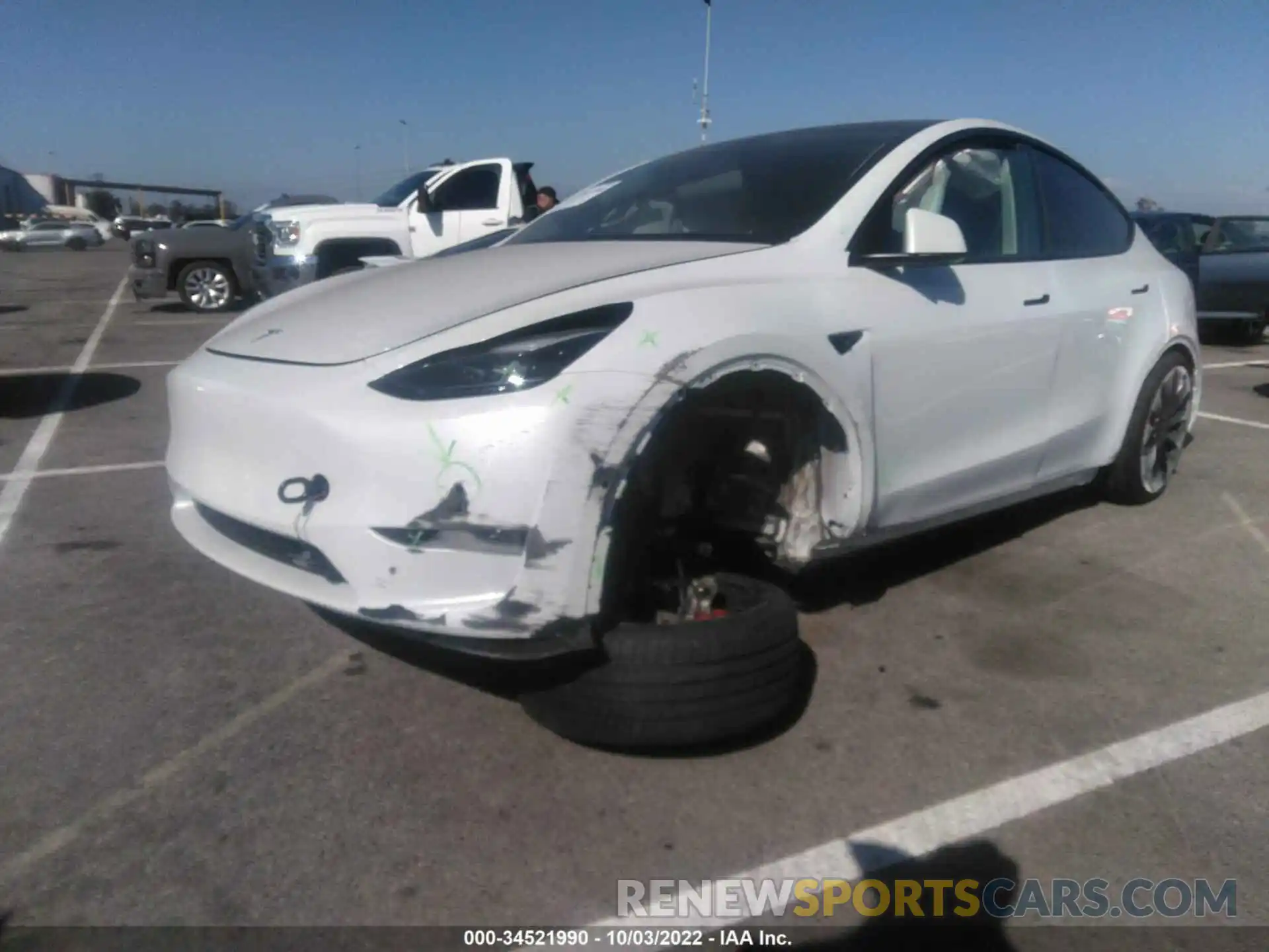 6 Photograph of a damaged car 7SAYGDEF7NF489656 TESLA MODEL Y 2022