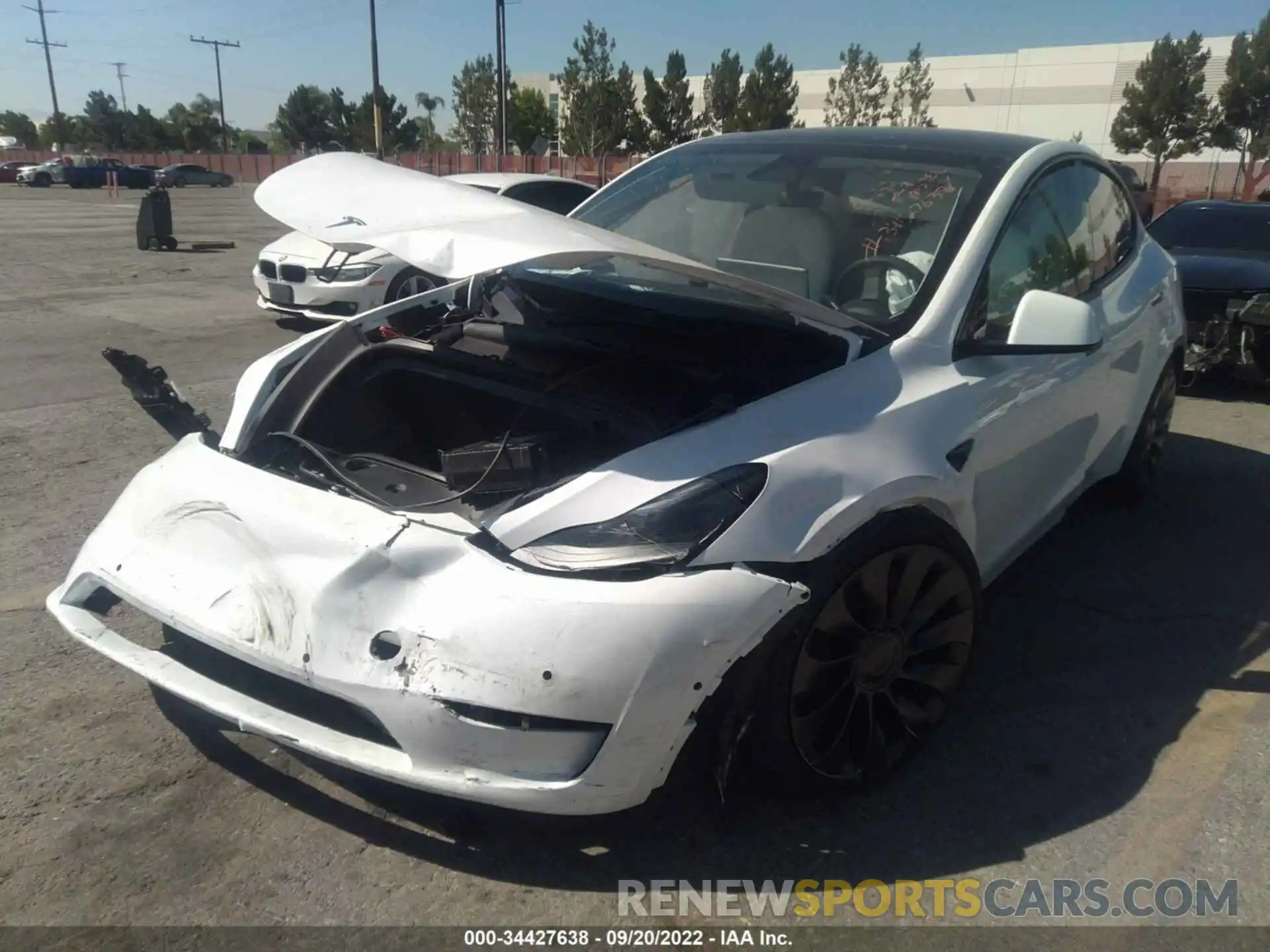 2 Photograph of a damaged car 7SAYGDEF7NF539763 TESLA MODEL Y 2022