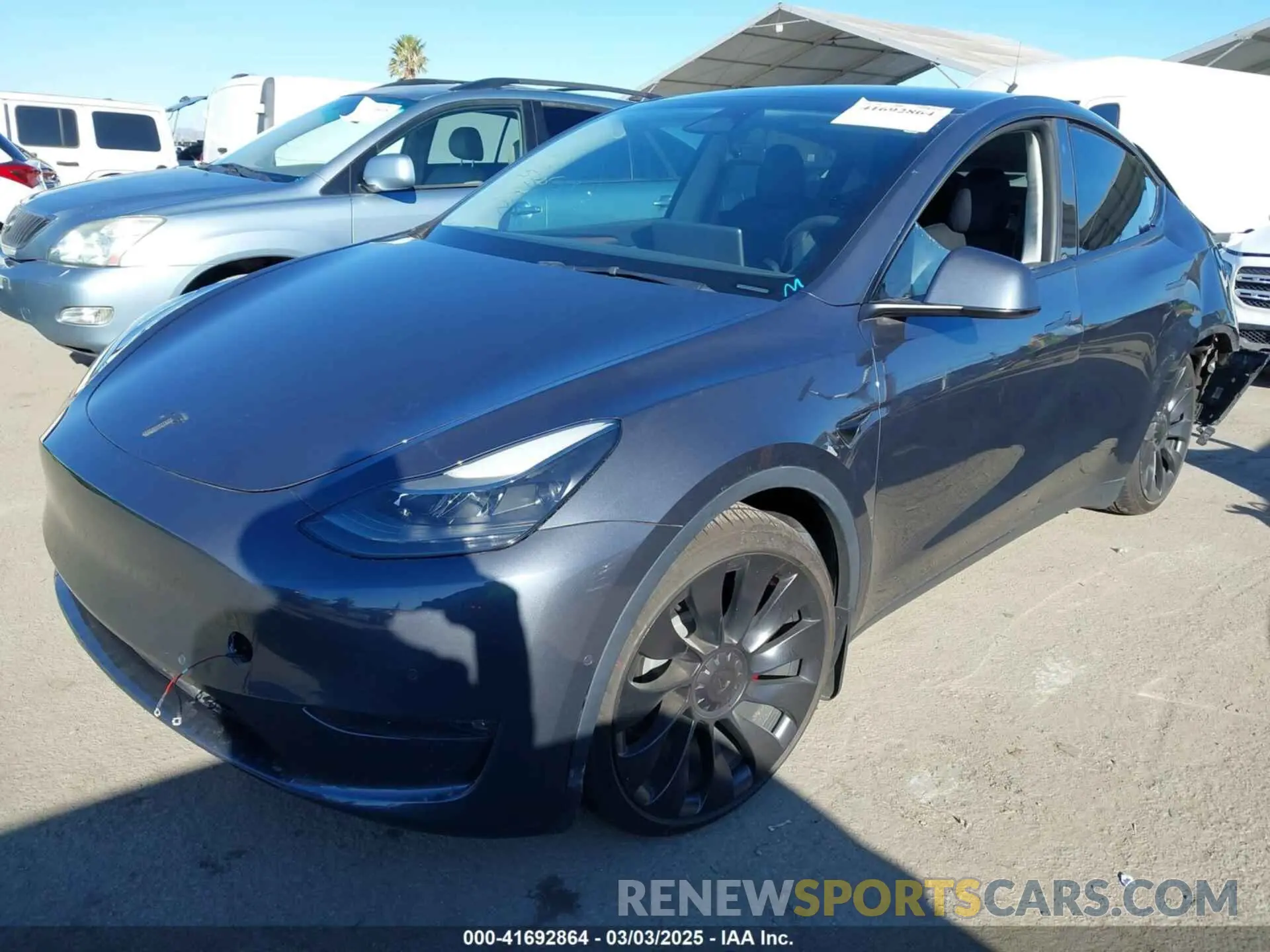 2 Photograph of a damaged car 7SAYGDEF7NF562895 TESLA MODEL Y 2022