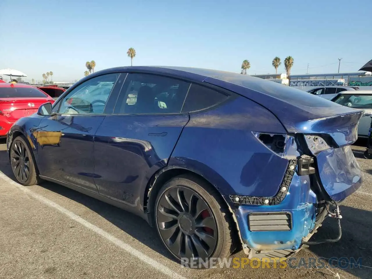 2 Photograph of a damaged car 7SAYGDEF8NF446623 TESLA MODEL Y 2022