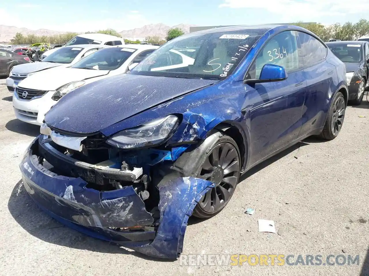 2 Photograph of a damaged car 7SAYGDEF9NF339919 TESLA MODEL Y 2022