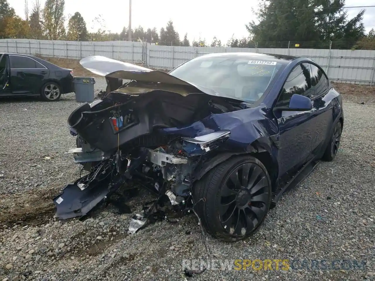 2 Photograph of a damaged car 7SAYGDEF9NF340925 TESLA MODEL Y 2022