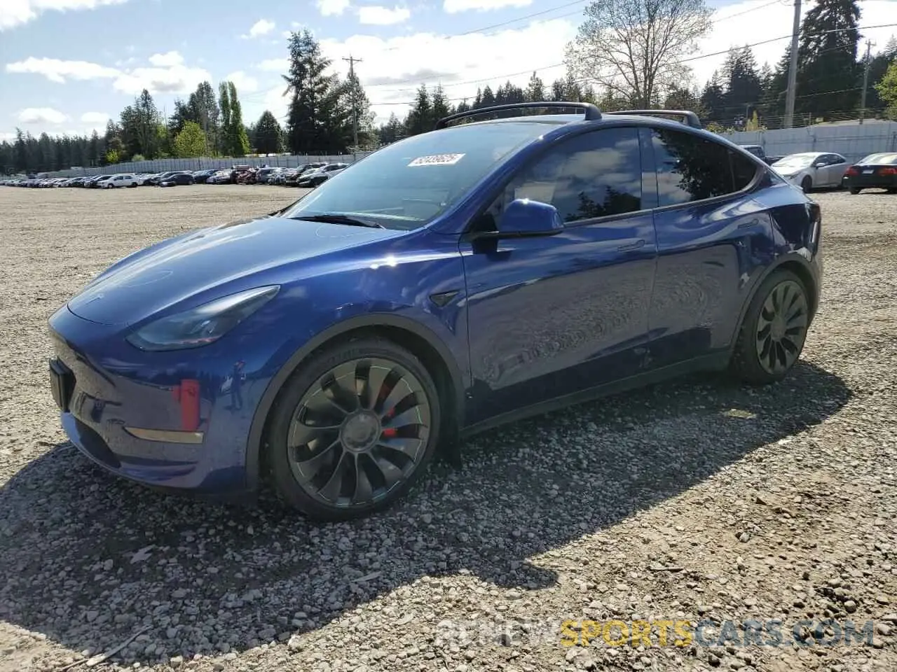 1 Photograph of a damaged car 7SAYGDEF9NF340987 TESLA MODEL Y 2022