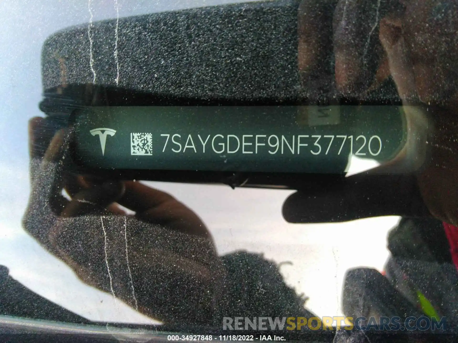 9 Photograph of a damaged car 7SAYGDEF9NF377120 TESLA MODEL Y 2022