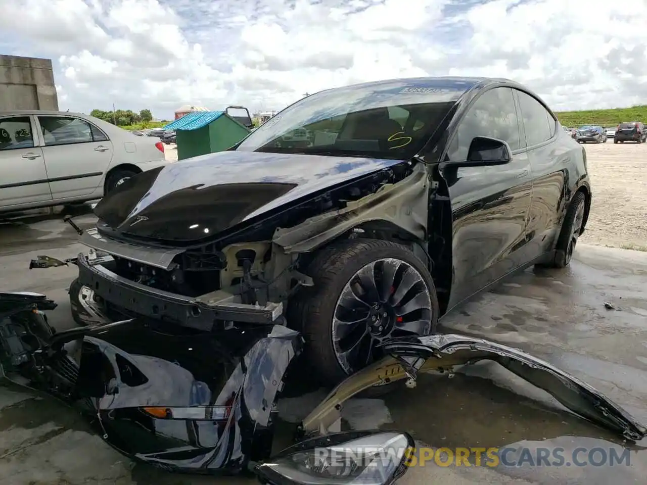 2 Photograph of a damaged car 7SAYGDEF9NF379126 TESLA MODEL Y 2022