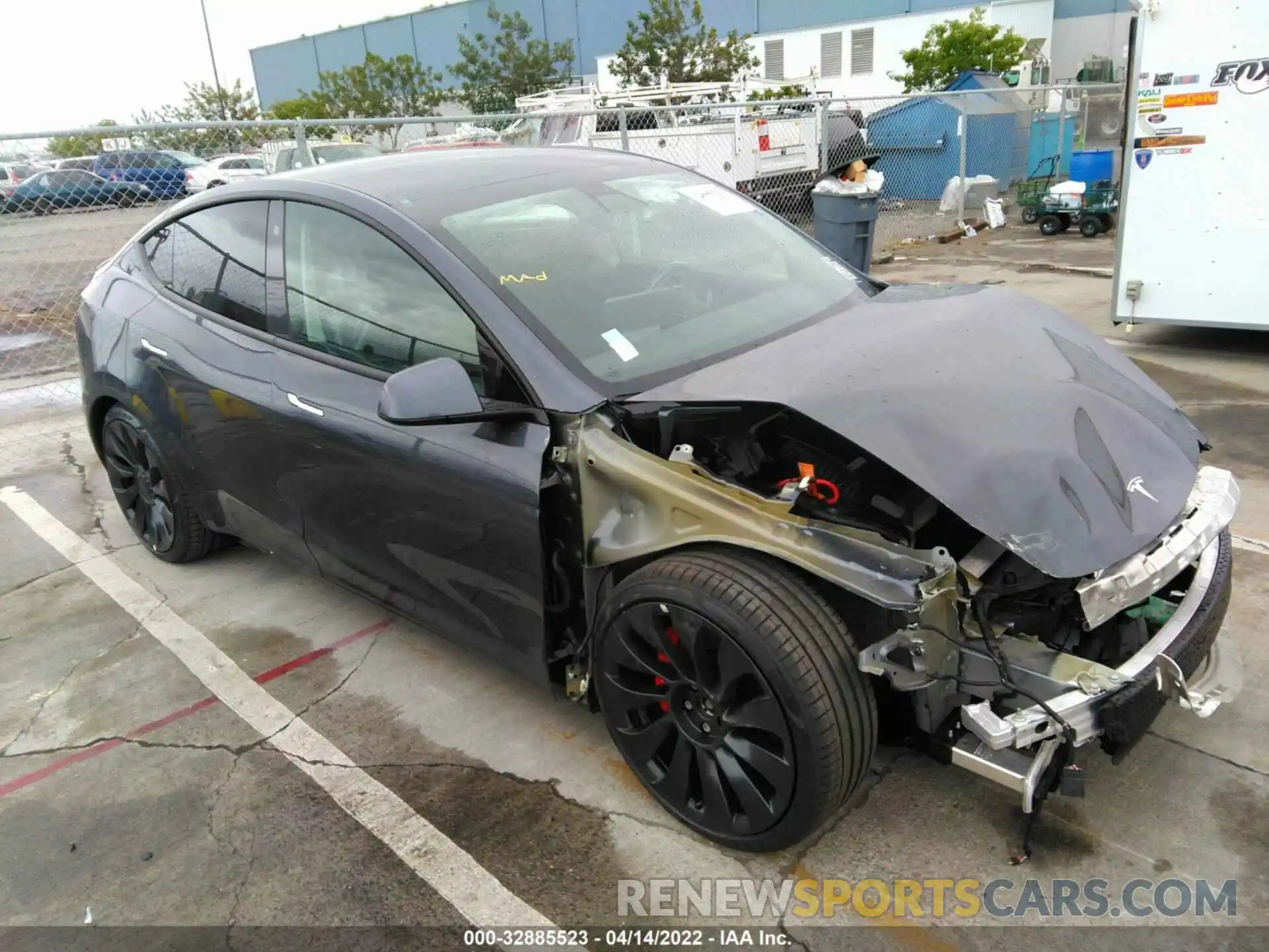 1 Photograph of a damaged car 7SAYGDEF9NF379675 TESLA MODEL Y 2022