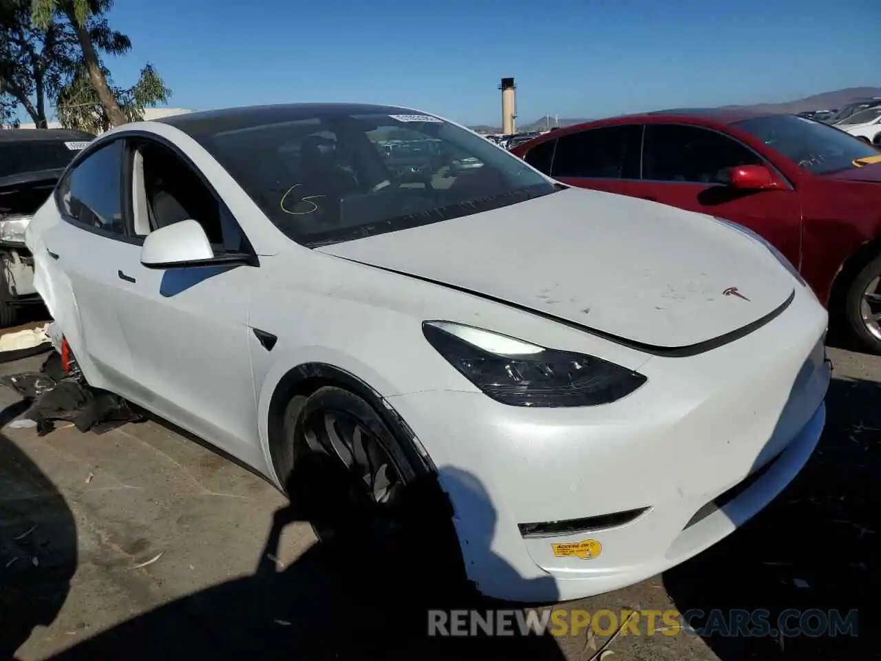 1 Photograph of a damaged car 7SAYGDEF9NF383208 TESLA MODEL Y 2022