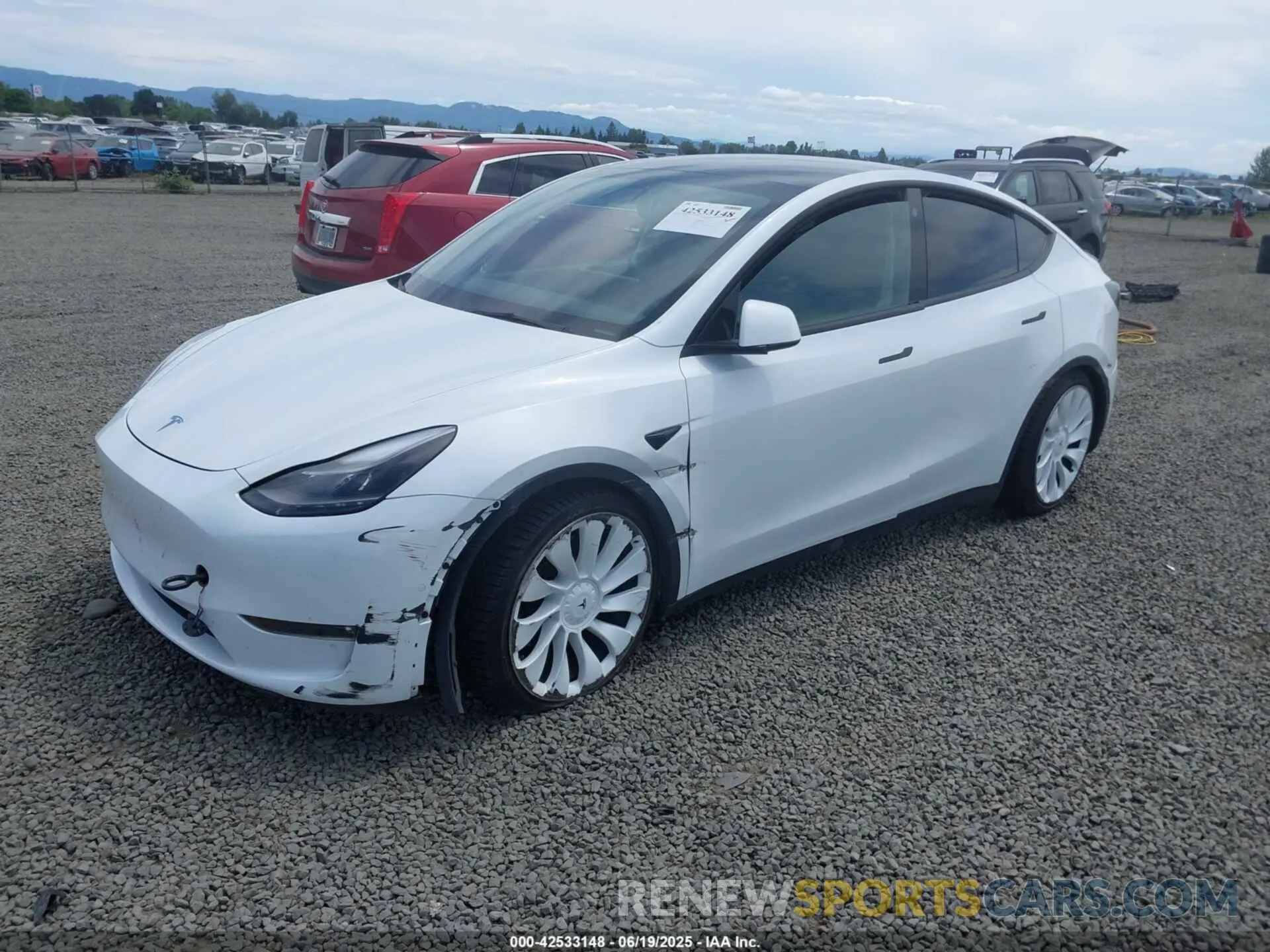 2 Photograph of a damaged car 7SAYGDEF9NF399019 TESLA MODEL Y 2022