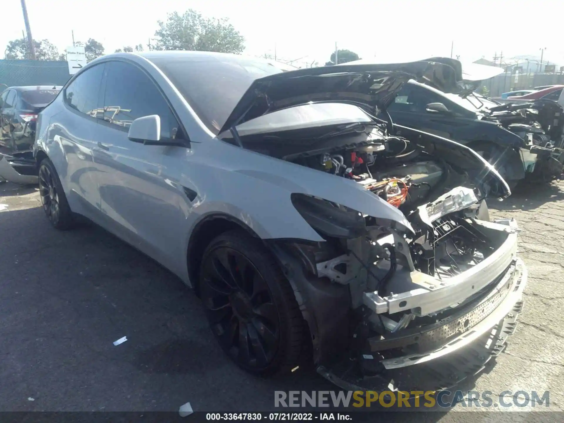 1 Photograph of a damaged car 7SAYGDEF9NF408432 TESLA MODEL Y 2022