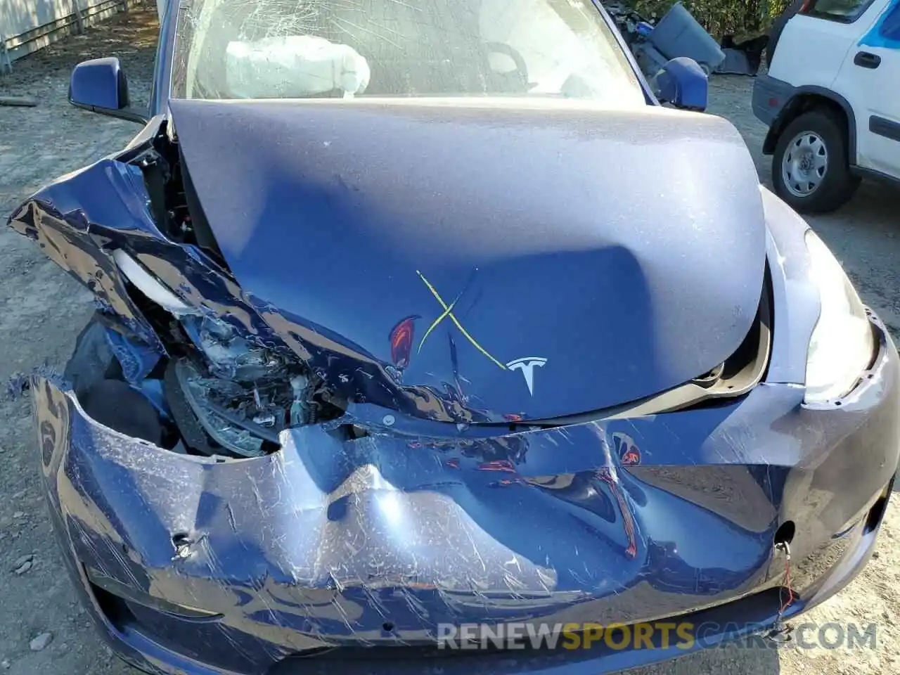 7 Photograph of a damaged car 7SAYGDEF9NF465424 TESLA MODEL Y 2022