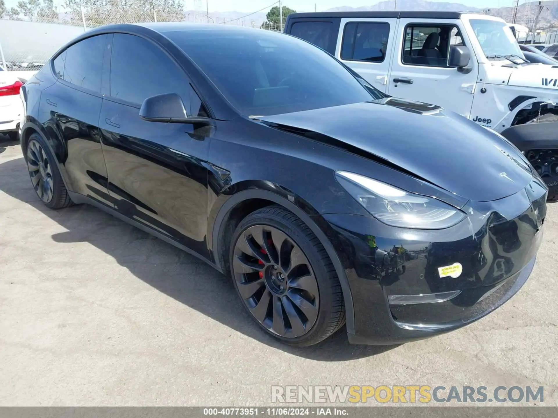 1 Photograph of a damaged car 7SAYGDEF9NF522141 TESLA MODEL Y 2022