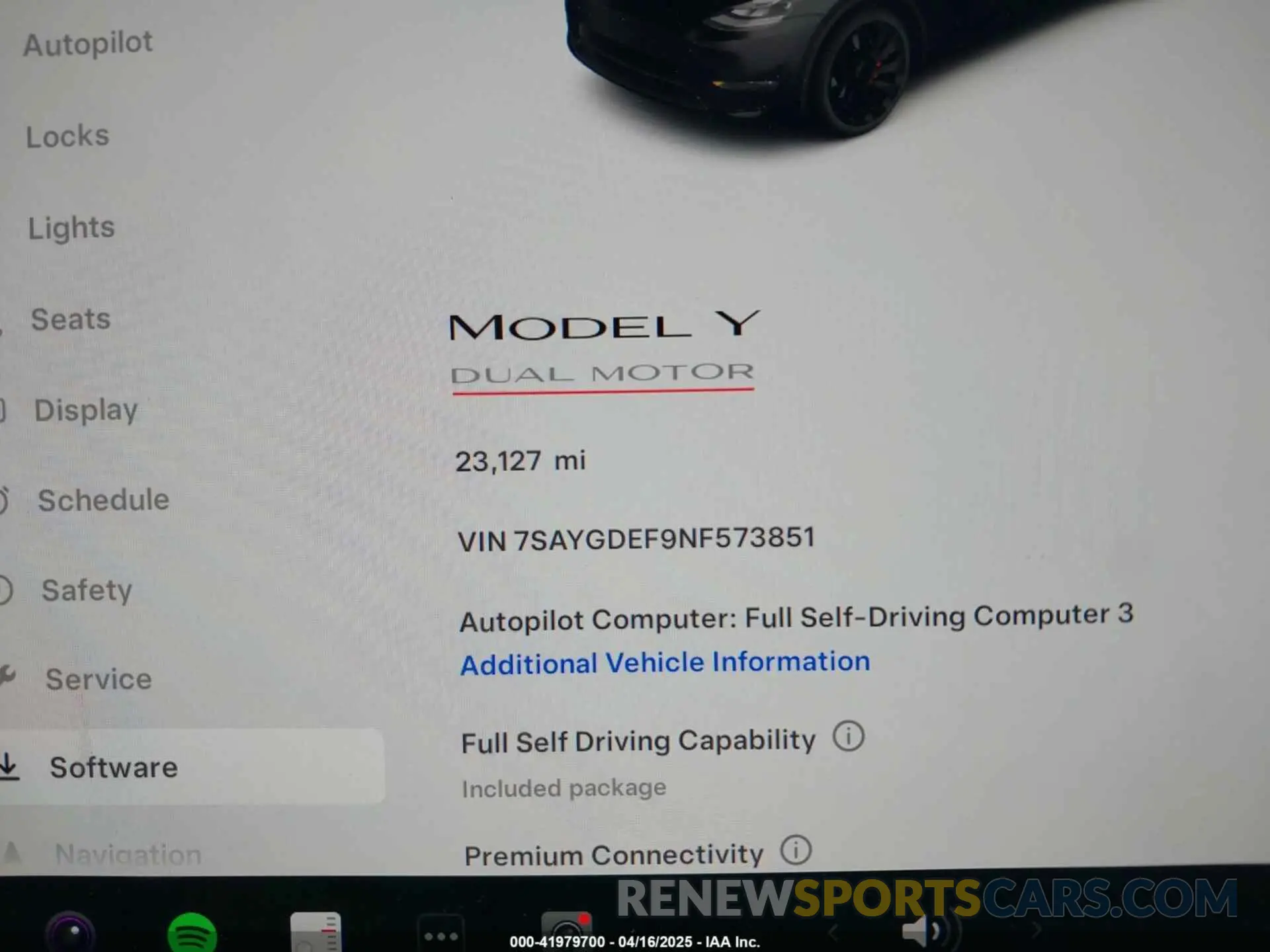 7 Photograph of a damaged car 7SAYGDEF9NF573851 TESLA MODEL Y 2022