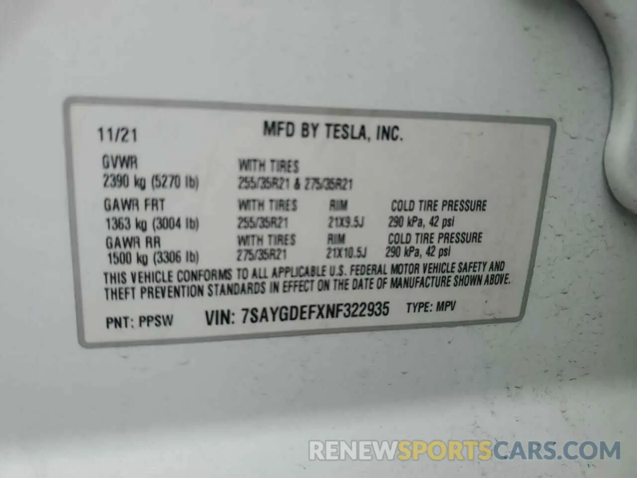 14 Photograph of a damaged car 7SAYGDEFXNF322935 TESLA MODEL Y 2022
