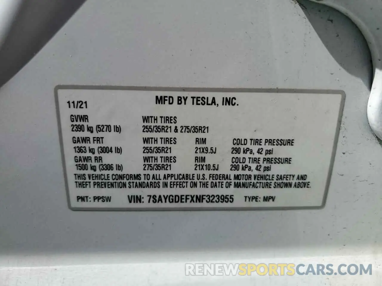14 Photograph of a damaged car 7SAYGDEFXNF323955 TESLA MODEL Y 2022