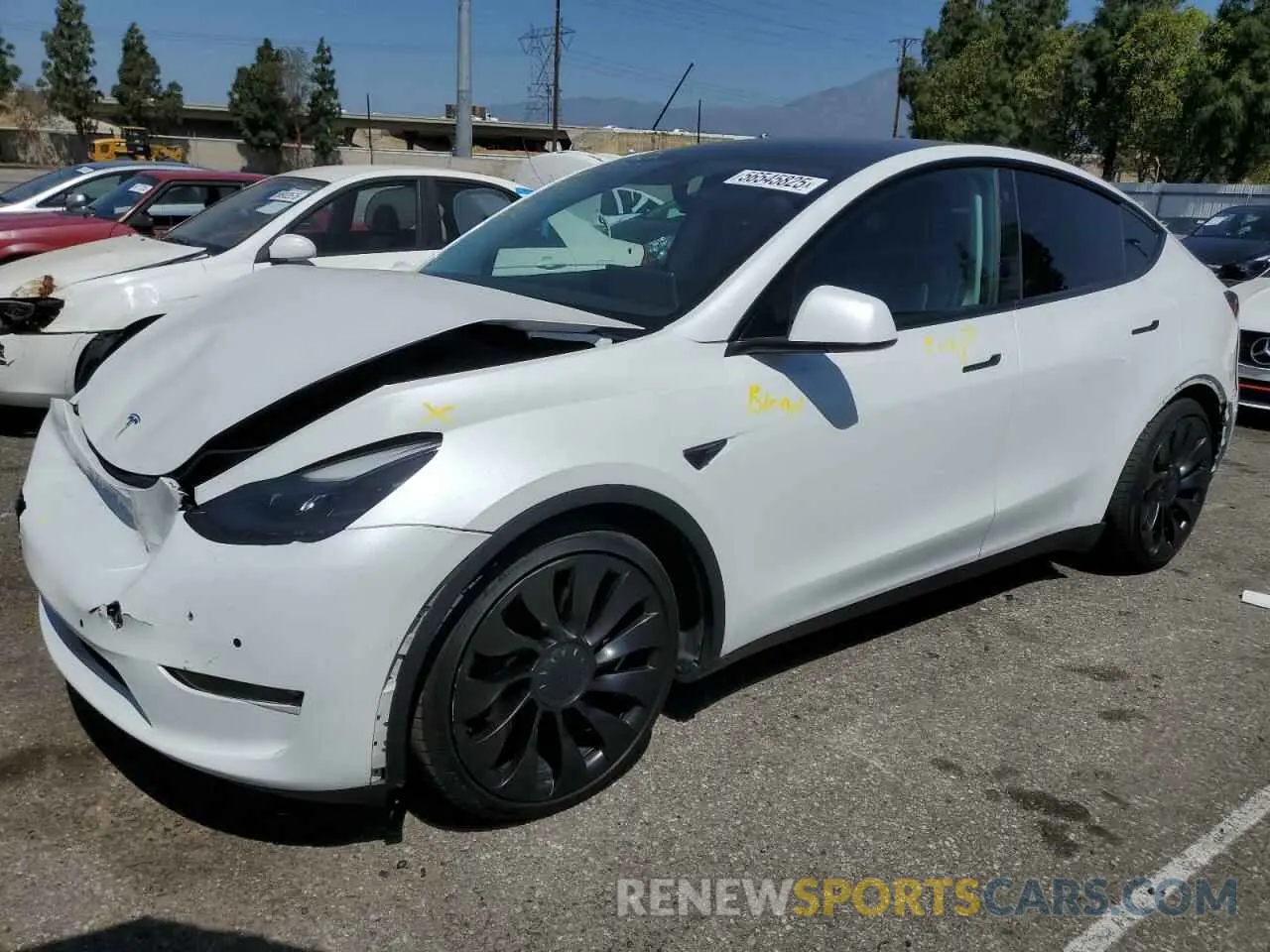 1 Photograph of a damaged car 7SAYGDEFXNF340982 TESLA MODEL Y 2022