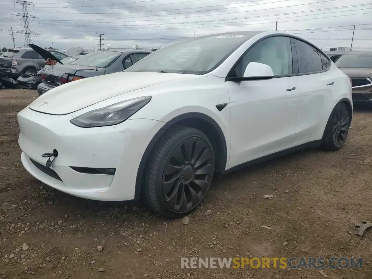 1 Photograph of a damaged car 7SAYGDEFXNF375585 TESLA MODEL Y 2022